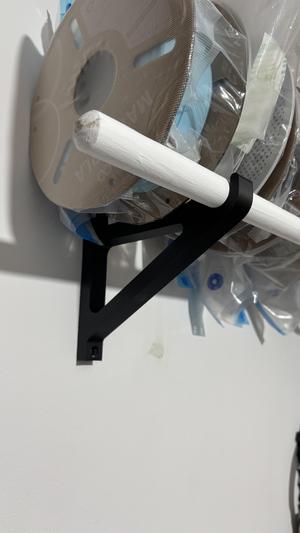 Wall-Mounted Filament Shelf Bracket – Fits 25mm Rod for Storing Filament Spools