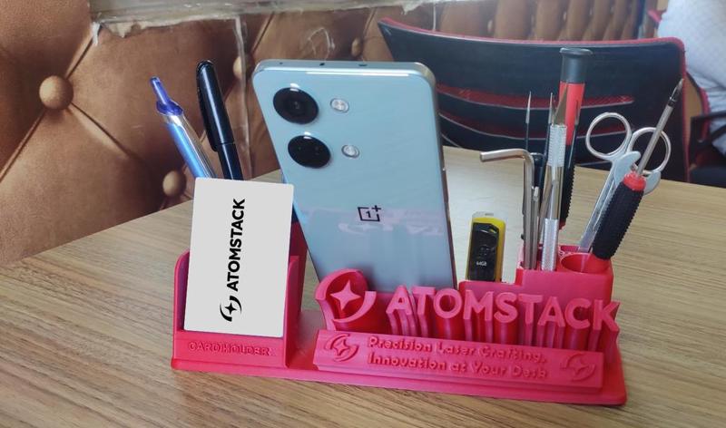 AtomStack Multiutility Desktop Nameplate