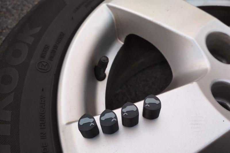 Tire marker valve caps