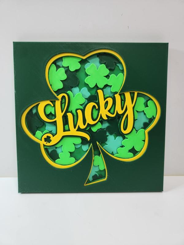 "Lucky"  Saint Patrick's Day Shamrock Mandala