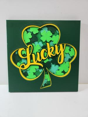 "Lucky"  Saint Patrick's Day Shamrock Mandala