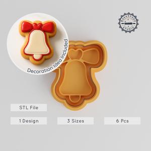 Church Bell Shape Cutter & Stamp, Cookie & Fondant Decor Tool, 6-Piece Set, Small to Large Sizes PRODUCT_232
