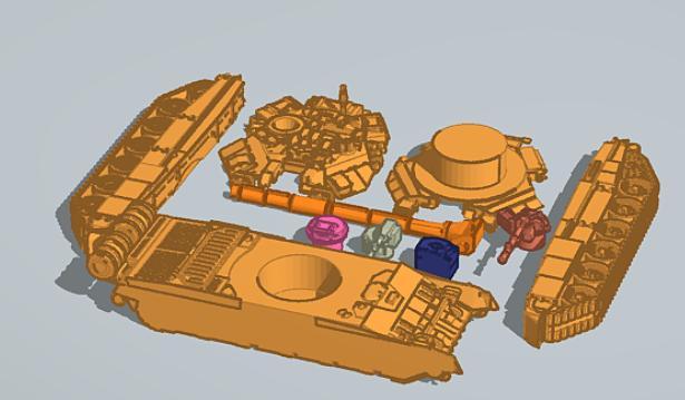 T-90 with moving turret and barrel