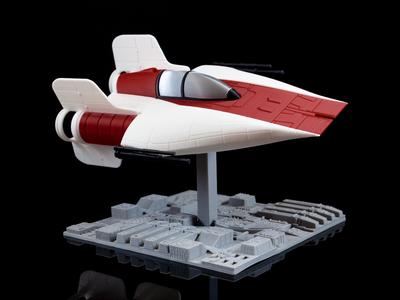 A-Wing over The Death Star - Star Wars (No Supports, No AMS)