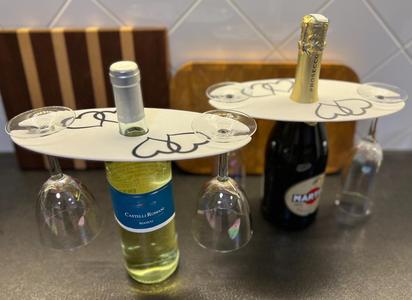 Valentine's Day Hearts Wine Glasses Holder 