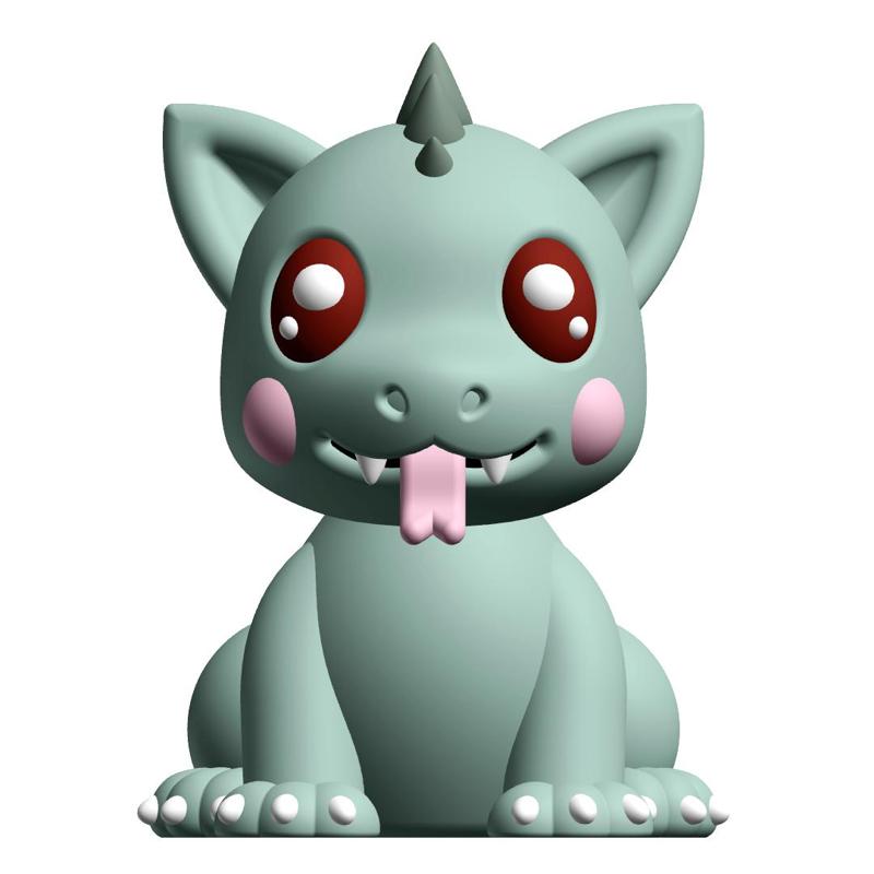 Cute Cryptid Baby Chupacabra 3D Printable Figure - Royalty Free STL