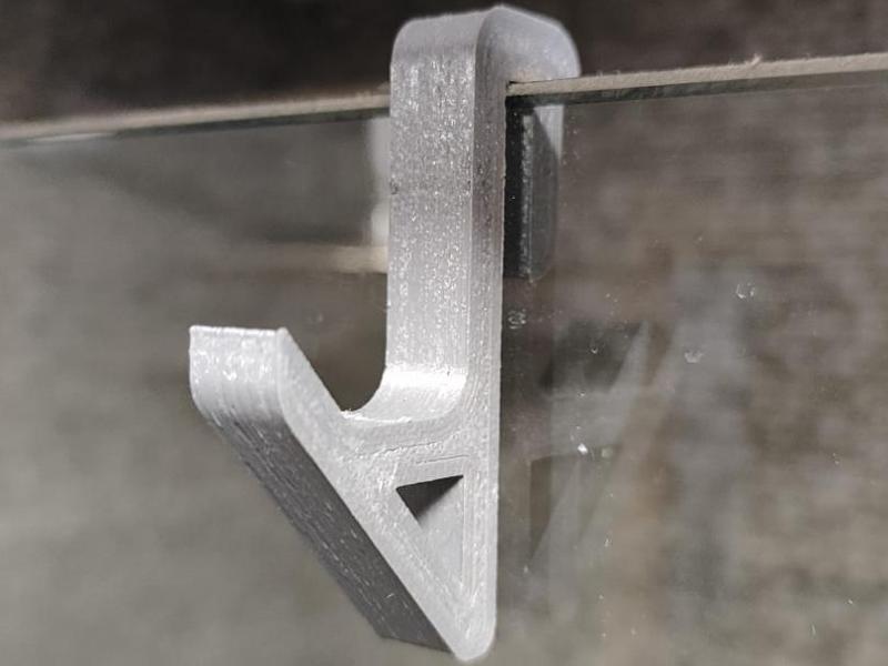 Towel hook for glass shower screen