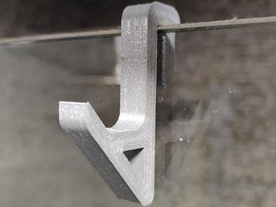 Towel hook for glass shower screen