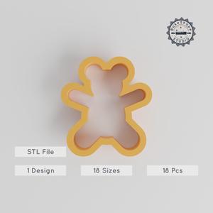 Bear Toy Shape Cutter Set, 18 Piece Cookie, Fondant & Clay Mold, Multiple Sizes PRODUCT_1232