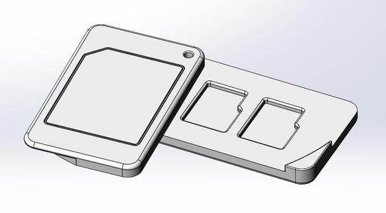 MicroSD and SD Card Pocket Case (2 MicroSD & 1 SD)
