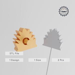 Grass & Garden Cake Pop Mold, Lawn Theme, 2-Piece Set, Plant & Verdant Design for 3D Printing PRODUCT_1252