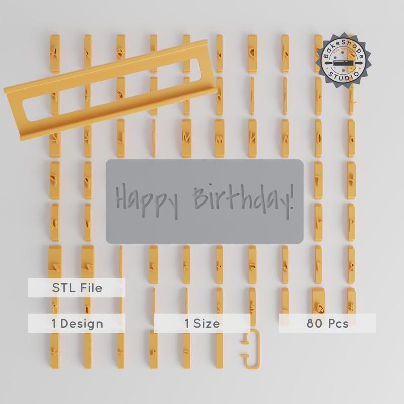 Covered By Your Grace Font Tile Set, 1/2" Size, 80 Pieces for Clay, Cookies & Fondant PRODUCT_2822