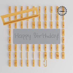 Gloria Hallelujah Font Tiles, 1/2" Size, 80-Piece Set, Perfect for Clay, Cookies & Fondant PRODUCT_2818