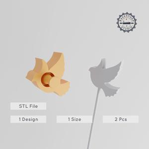Dove Cake Pop Mold, Peace Bird Design, Spirituality & Soul Journey, 2-Piece Set for 3D Printing PRODUCT_1238