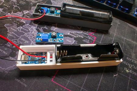 Power Supply with 18650 cell + TP4056 + MT3608 Step-Up converter