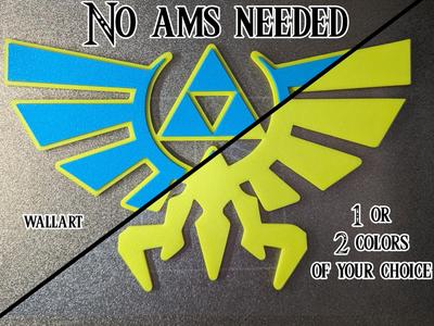 Triforce wall art 1 or 2 color The Legend of Zelda