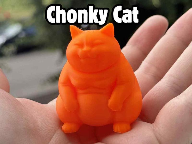 Chonky Cat – Sitting Fat Cat Figurine