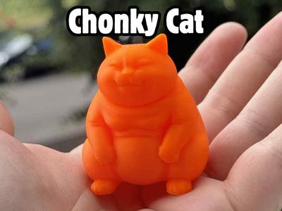 Chonky Cat – Sitting Fat Cat Figurine