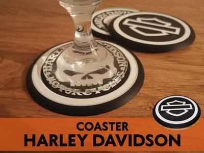 Harley-Davidson logo coasters