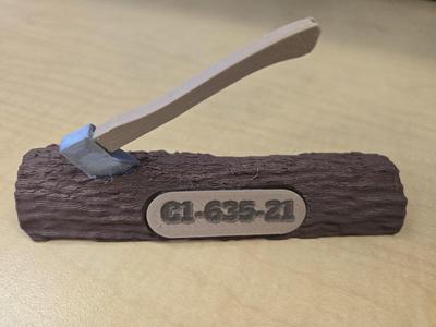 Wood Badge Totem (Axe and Log)