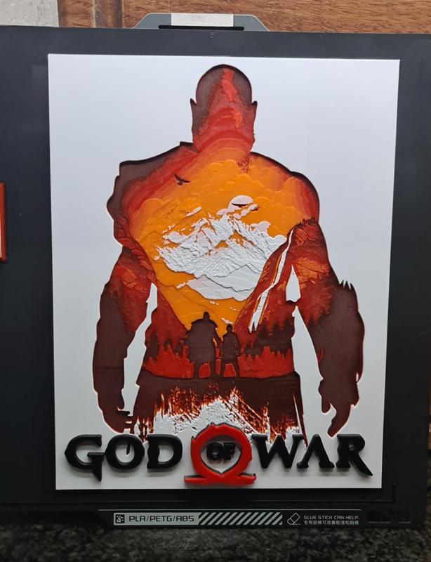 God of War Kratos Portrait - Hueforge