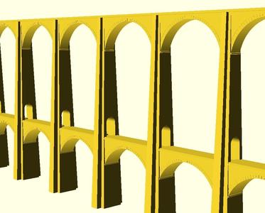 58 cm high HO viaduct on 200x200mm printer