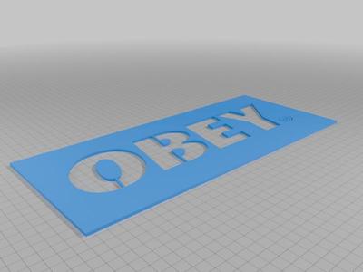 OBEY logo stencil 