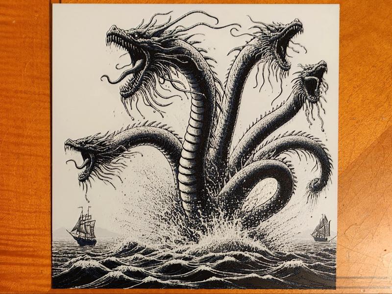 Hydra of Lerna Hueforge - Greek Mythology