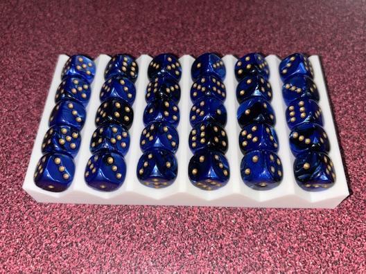 Easy Access Gaming Dice Tray. Holds 12mm x 30 D6
