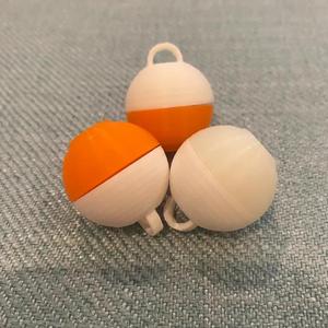 Snap-Together Basic Two Color Fishing Floating Bob - 1 inch