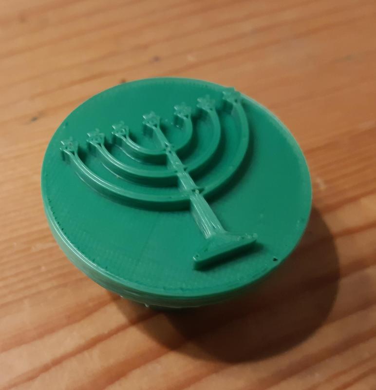 Hanukkah stamp Menorah