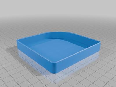 Aquarium corner feeding dish for shrimp