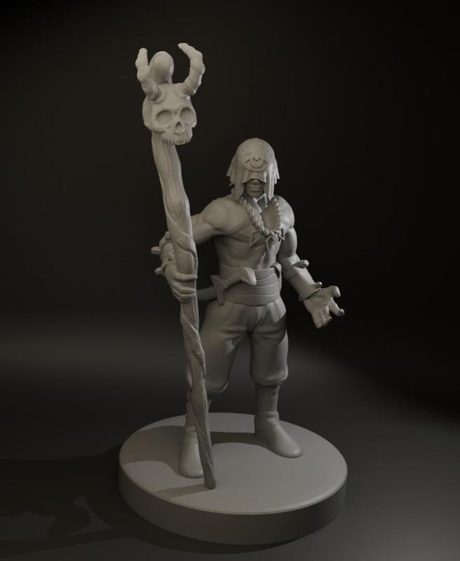 Male Warlock 35mm DnD Mini 