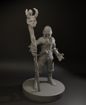 Male Warlock 35mm DnD Mini 