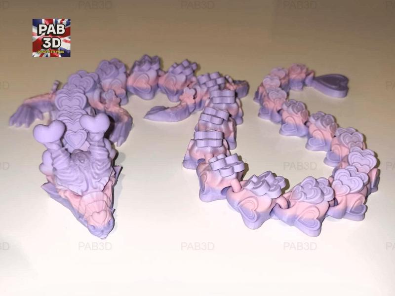 Articulated flexi dragon hearts V2