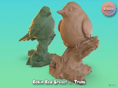 Robin Red Breast on a trunk
