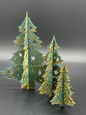 Print Flat Christmas Tree 3 Sizes 3", 4.5", and 6"