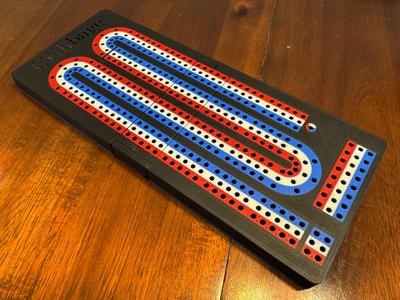Travel Foldable Cribbage Board & Pegs