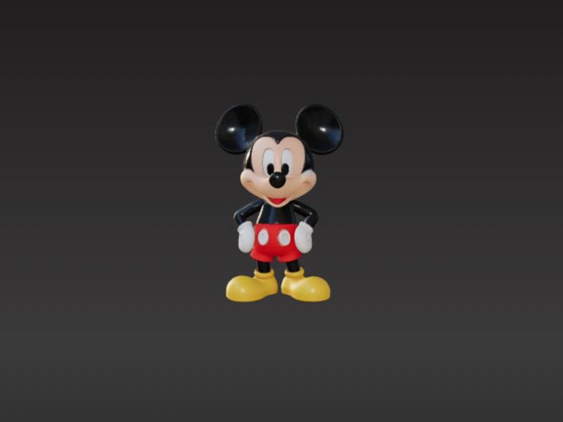 Mickey Mouse Print in Place