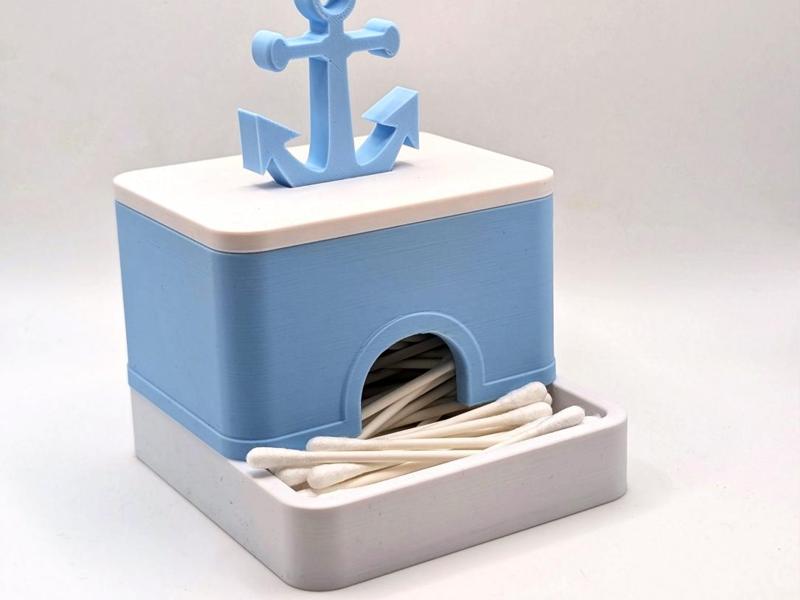 Q-tip Dispenser - Maritime