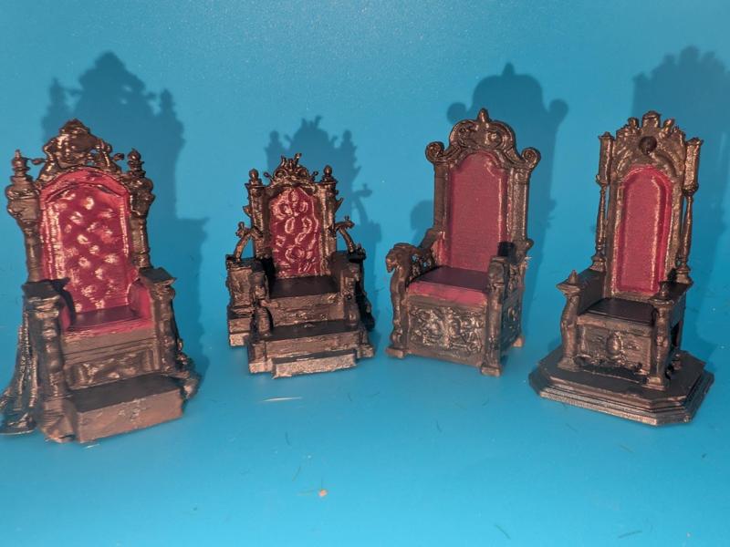 Thrones for Miniatur, dioramen 