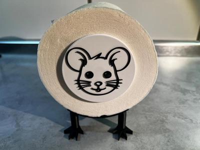 Toilet paper holder mouse