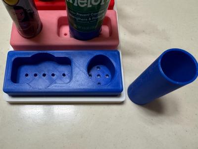 Kids Toothbrush and Toothpaste stand - universal