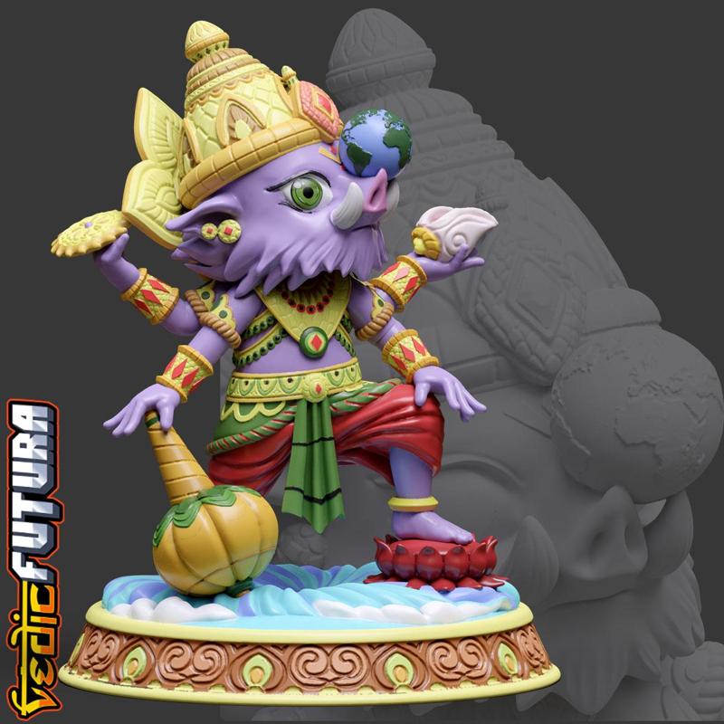 Chibi Varaha - Carrying the Earth
