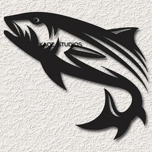 fish wall art trout wall decor fishing decoration 2d animal