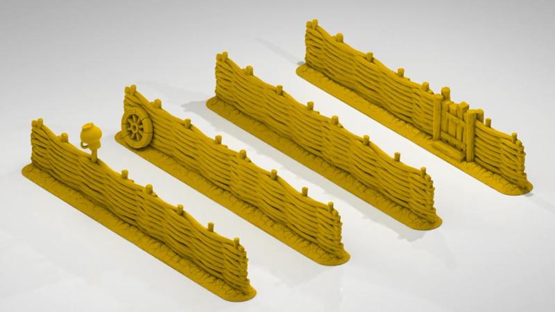 Warmaster scenery - wicker fences