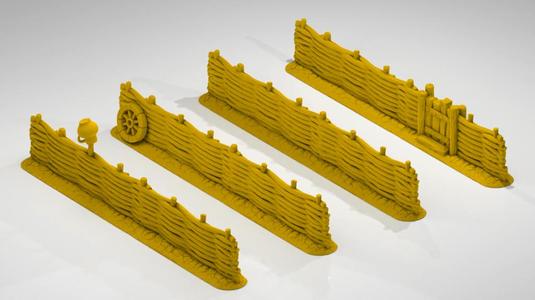 Warmaster scenery - wicker fences