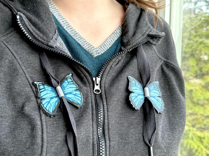 Butterfly Sweatshirt String Charms