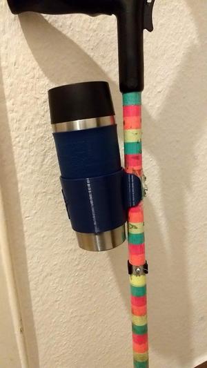 Cup holder for crutch