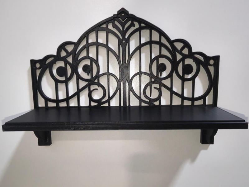 Wall-Mounted Art Deco Shelf (220x156x80mm)